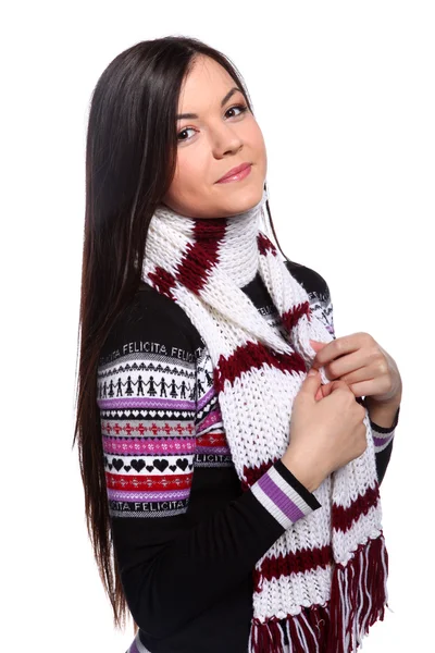 暖かいセーターの女性 — ストック写真