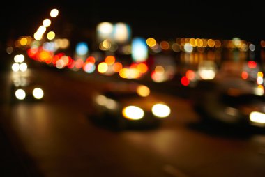 Traffic lights of the city. Defocused clipart