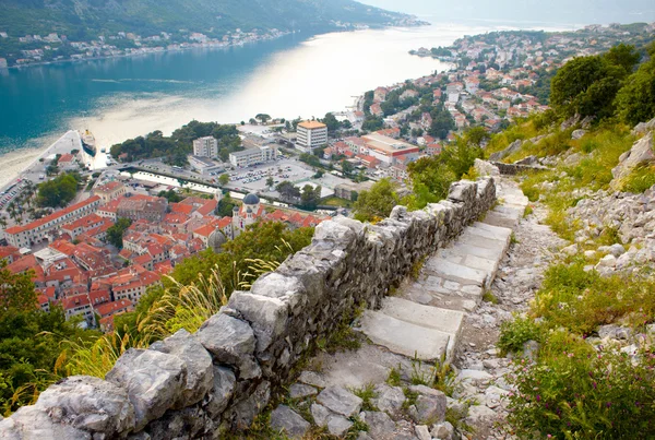 Панорамный вид на Котор, Черногория — стоковое фото