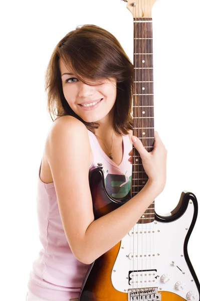 Nő gitárral — Stock Fotó