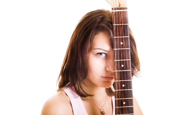 Γυναίκα με κιθάρα — Φωτογραφία Αρχείου