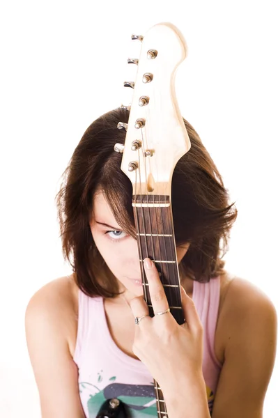 Wanita dengan gitar — Stok Foto