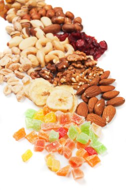 Nuts and dried fruit clipart