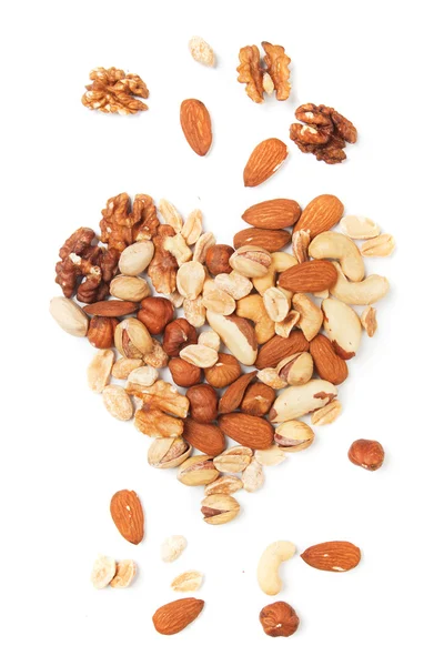 Nuts isolated on white — Stock Photo, Image