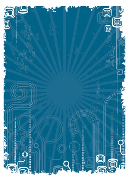 Rétro bleu — Image vectorielle