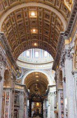 İtalya. Roma. Vatikan. St peter's basilica. kapalı görünüm