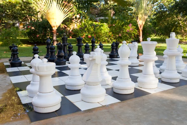 stock image Figures for game in chess on the nature