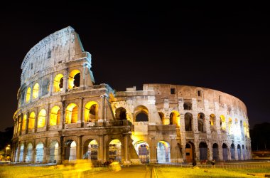 Italy. Rome. The night Collosseo clipart