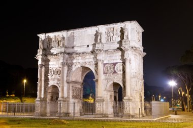 Italy. Rome. An arch triumphal, night clipart