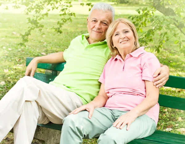 Happy senior couple relaxed — Stock Photo, Image