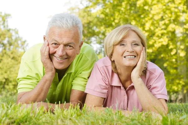 Happy old relaxed — Stock Photo, Image