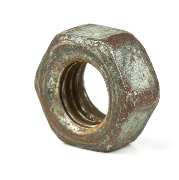 Old rusty nut Royalty Free Stock Images