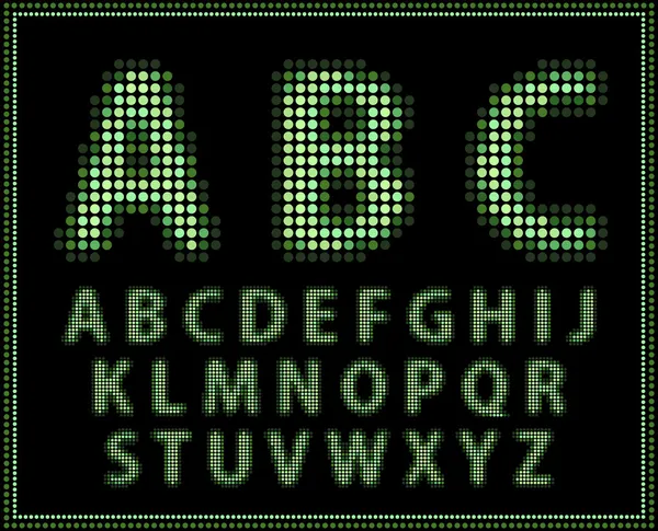 Halftone alfabet. — Stockvector
