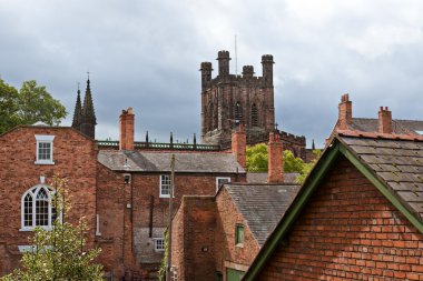 Tower of the Gothic Cathedral of Chester clipart