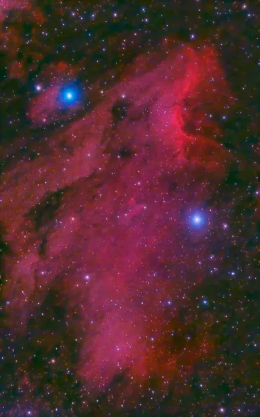 はくちょう座の方角にペリカン星雲 — ストック写真