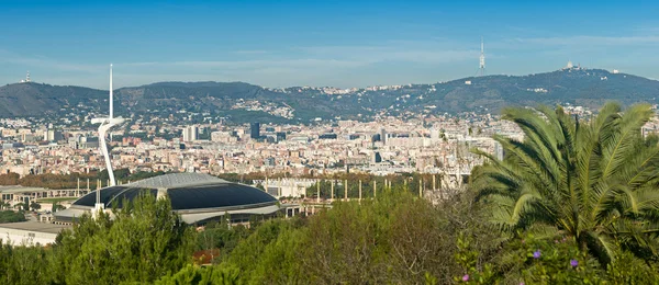 Panoramiczny widok Barcelona — Zdjęcie stockowe