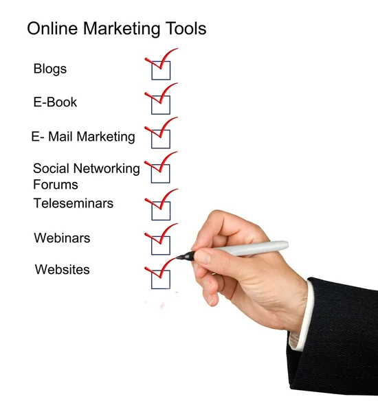 Strumenti di marketing online — Foto Stock