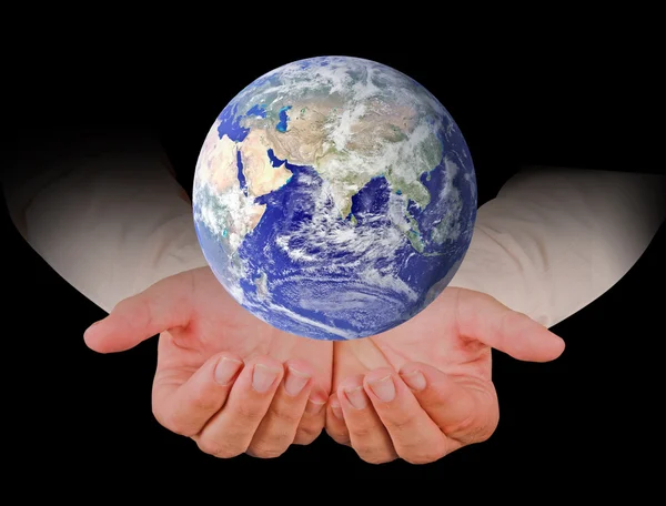 Planet Earth in hands — Stock Photo, Image