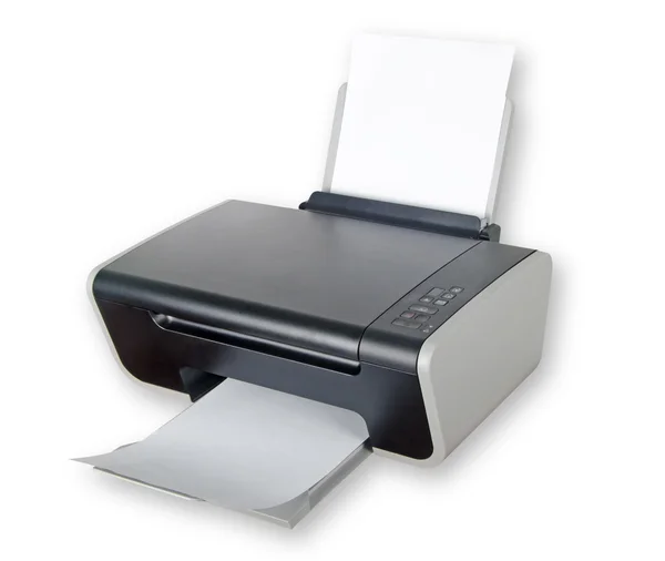Tiskárna izolovaná na bílém pozadí — Stock fotografie