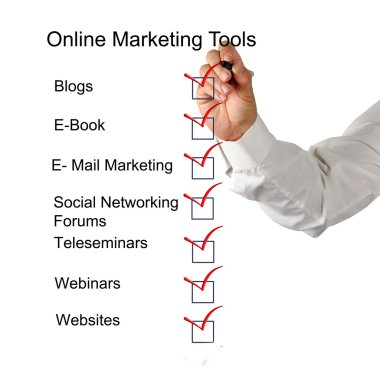 Online marketing tools clipart