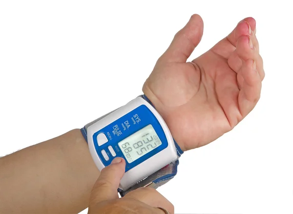 Digitální krevního tlaku měřič — Stock fotografie