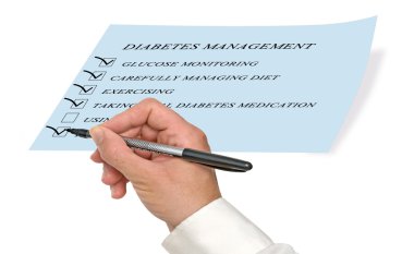 Checklist for diabetes managment clipart