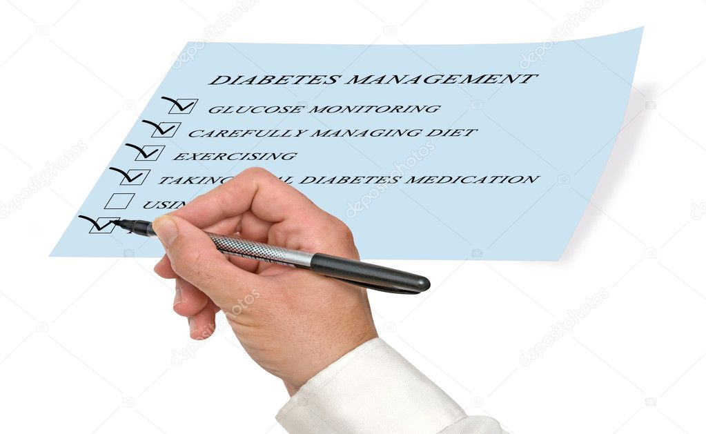 Checklist for diabetes managment