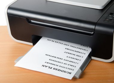 Printer printing business plan clipart