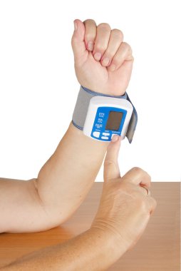 Digital blood pressure meter clipart