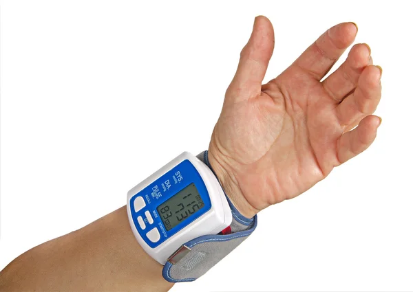 Medidor digital de pressão arterial — Fotografia de Stock