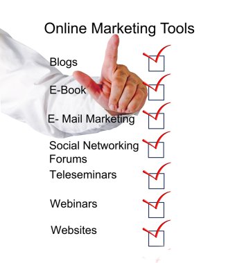 Online marketing tools clipart