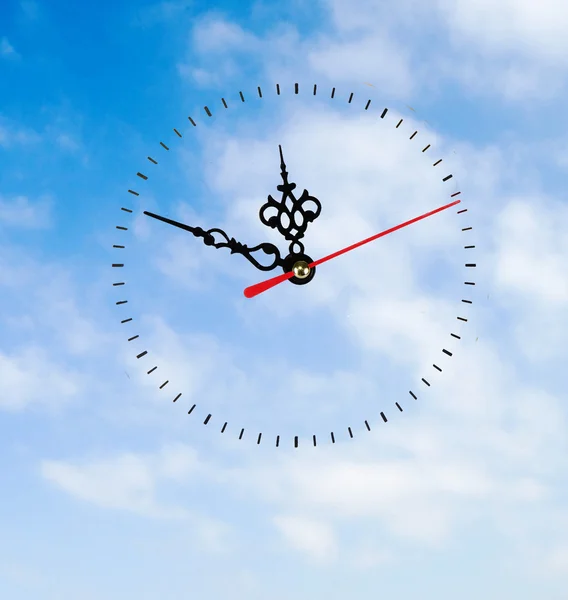 Clock on sky — Stock Photo, Image