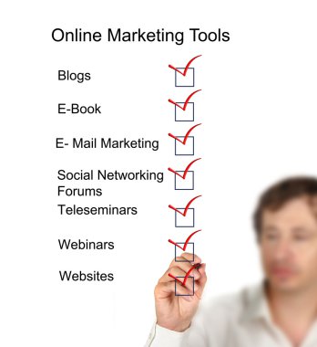 Online marketing tools clipart