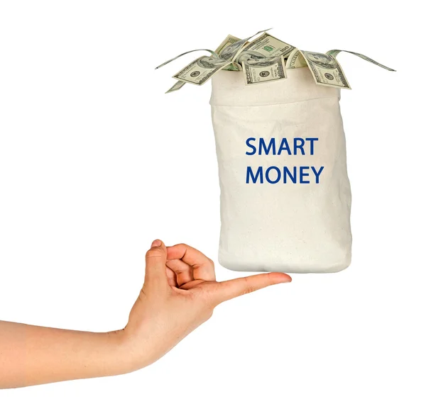Väska med smarta pengar — Stockfoto