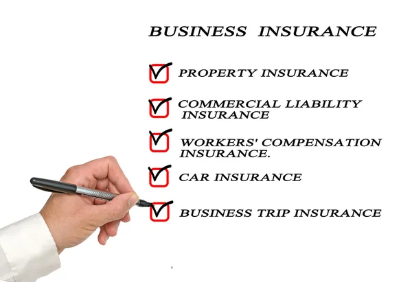 Checklista för företagsförsäkringar — Stockfoto