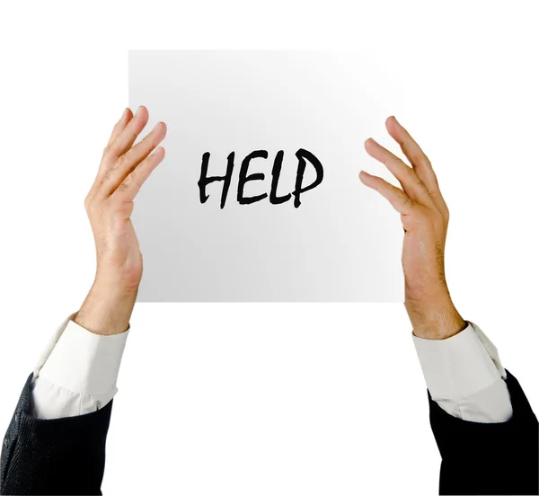 Hands showing message "HELP" — Stock Photo, Image