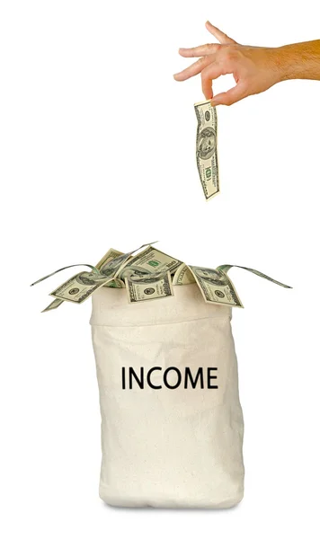 Tas met inkomen — Stockfoto