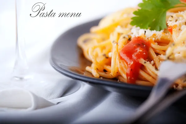 Pasta menu picture — Stock Photo, Image