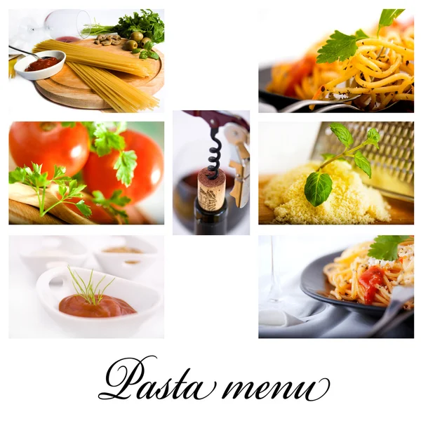Pasta-Collage — Stockfoto
