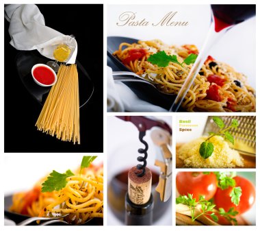 Pasta collage 2 clipart