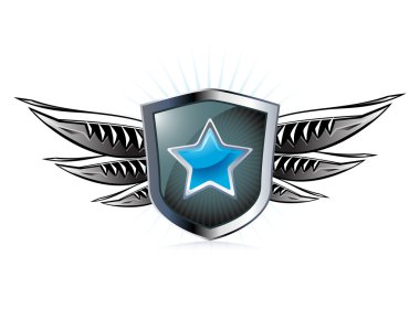 Flying shield clipart