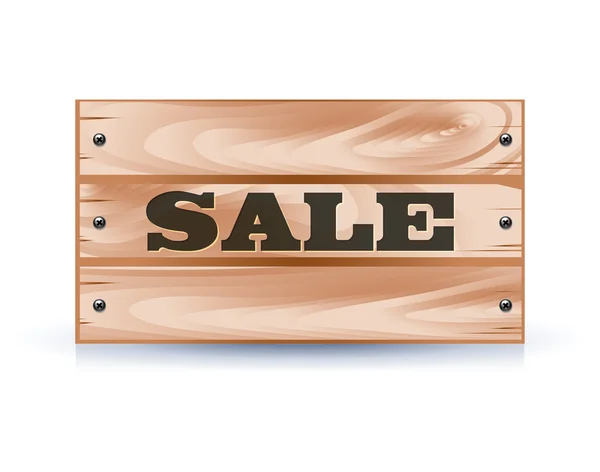 Sale. Wooden signboard — Stock Vector