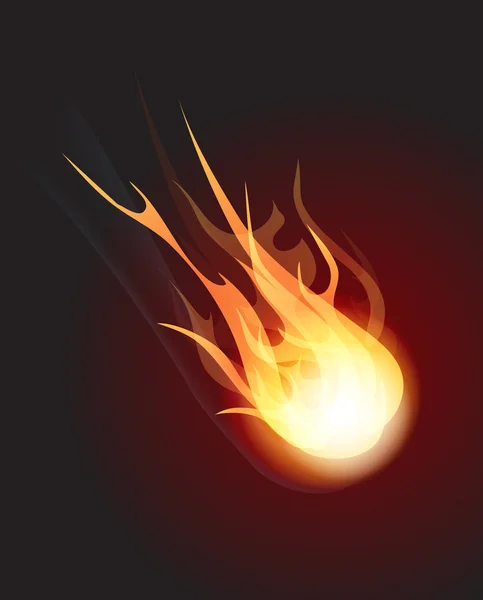 Düşen ateş topu — Stok Vektör