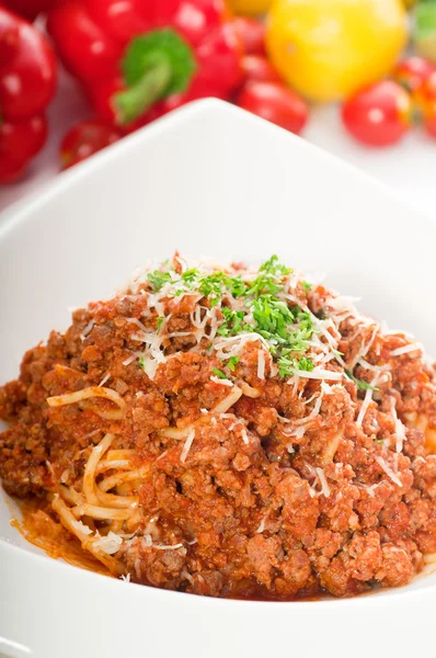 stock image Spaghetti pasta with bolognese sauce