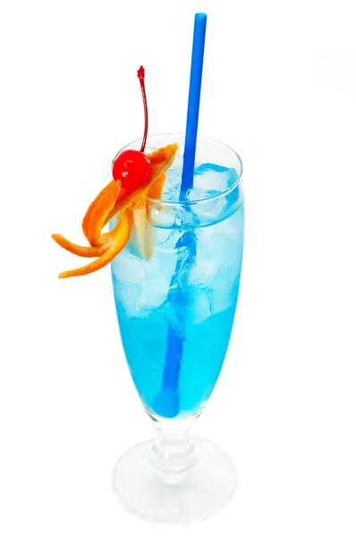 Cocktail longue boisson bleu — Photo