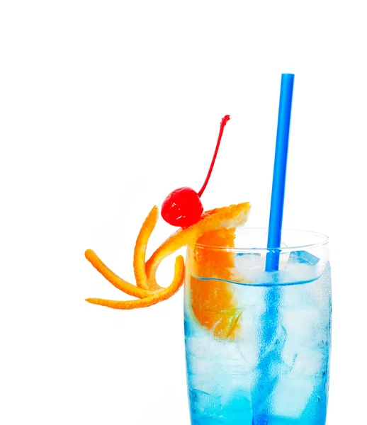 Cóctel de bebida larga azul — Foto de Stock