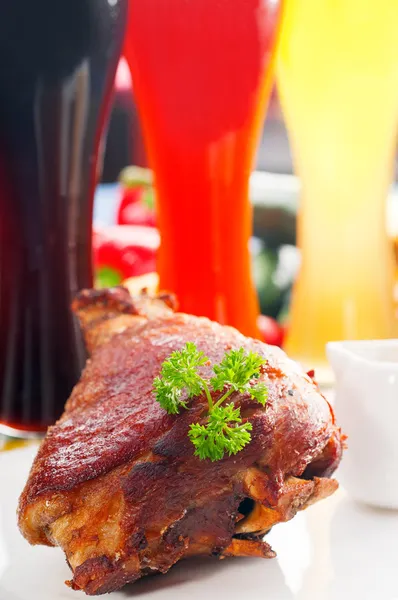 Stock image Original German BBQ pork knuckle