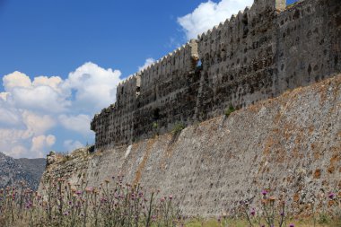 Ruins of the Venetian Castle near Antimachia village clipart