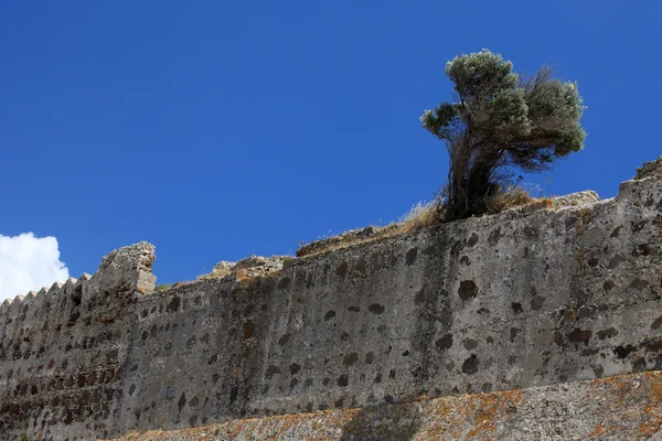 Ruins of the Venetian Castle near Antimachia village — Stock Photo, Image