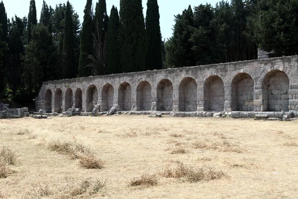 Asklepion lugar na ilha de Kos, onde Hipócrates construiu um dos — Fotografia de Stock